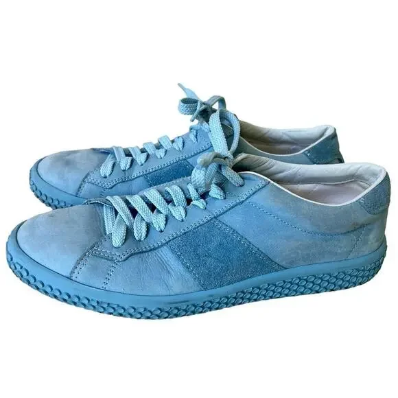 oXs Woobie suede leather baby blue preppy pastel sneaker luxury Blokecore 8 - Picture 2 of 15